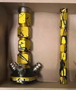 Shisha (Body) Mamay Hexagon anod Yellow Splash