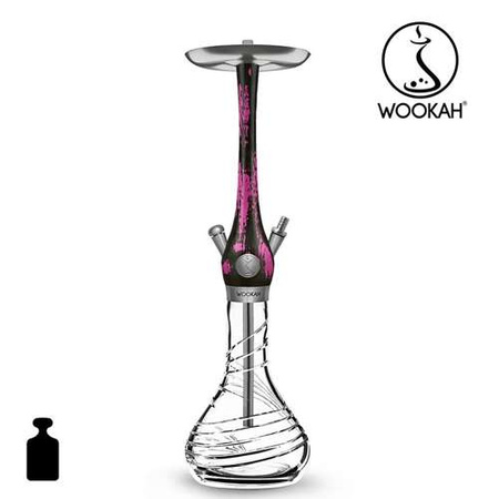 Waterpipe Wookah Crystal Tornado Black Pink