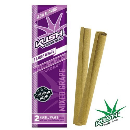 Zigarettenpapier Kush Herbal Wraps x2 Mixed Grape