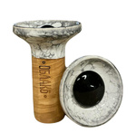 Hookah Bowl Oblako Flow Black On White/Black Marble