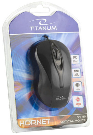 TITANUM MYSZ PRZEWOD. 3D OPT. USB  HORNET CZARNA