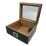 Humidor mit Glas - Carbon