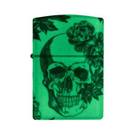 Lighter ZIPPO - GLOWING FLORAL SKULL