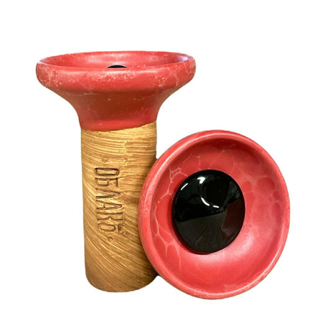 Hookah Bowl Oblako Flow Black On Red Matte/White Marble