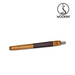 Wooden mouthpiece Wookah Iroko + Brown Leather