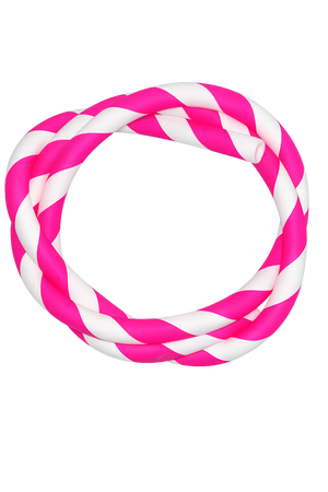 Wąż silikonowy Striped White Pink