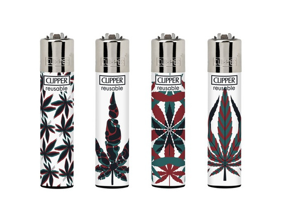 Clipper Lighter Neon Leaves