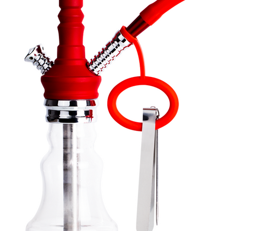 Силиконовая уплотнительная резинка на шланг вместе с держателем KS Tongo Красный