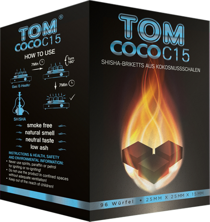Уголь Кокосовый для кальяна Tom Cococha Blue 1кг