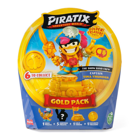 PIRATIX Golden Treasure Gold Pack, figurki , Kapitan King Roar