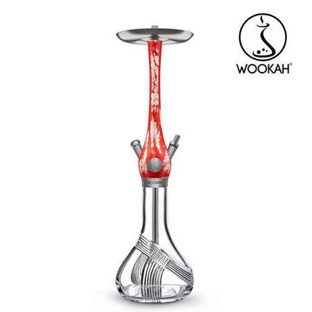 Narghilea Wookah Mastercut Crystal Orbit Red/White