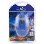 TITANUM MYSZ PRZEWOD. 3D OPT. USB  RAPTOR NIEBIESKA